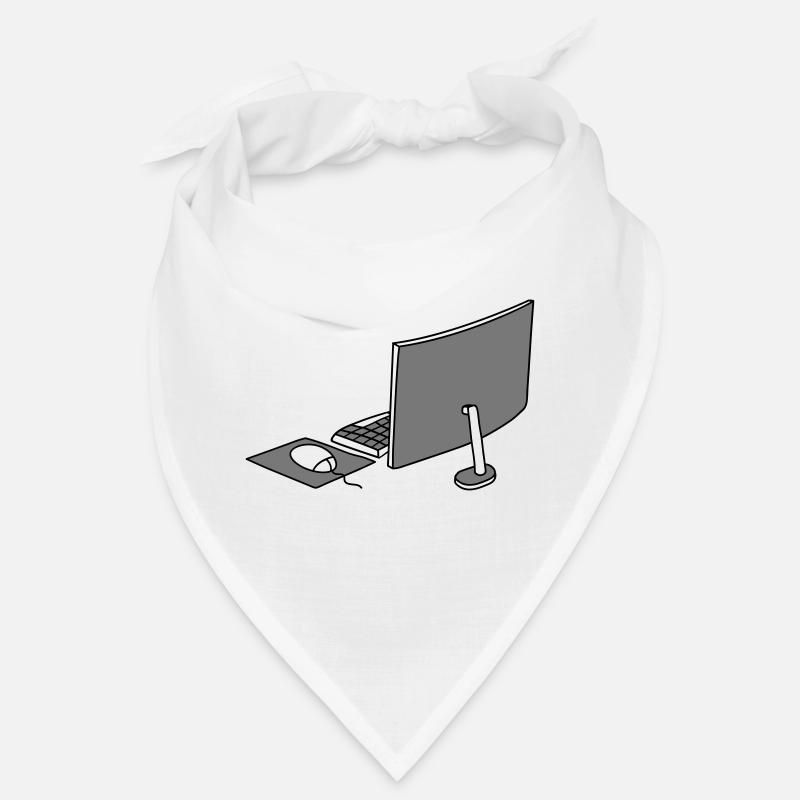mouse keyboard screen home office office working Bandana