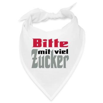 Bitte viel Zucker - Bandana - Weiß - Vorne
