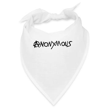 anonymes Logo der Anarchie - Bandana - Weiß - Vorne