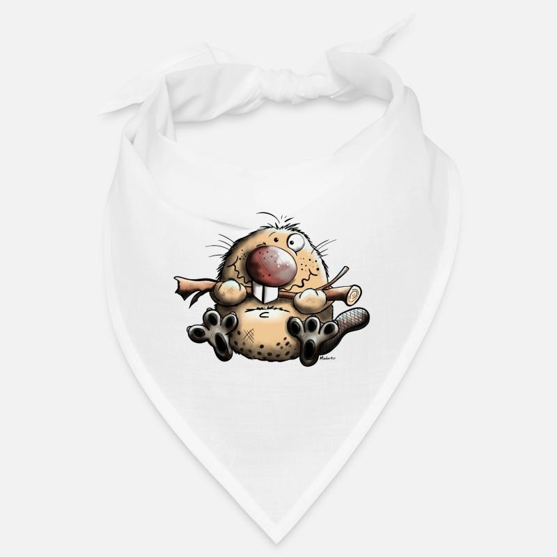 Lustiger Biber - Bandana - Weiß