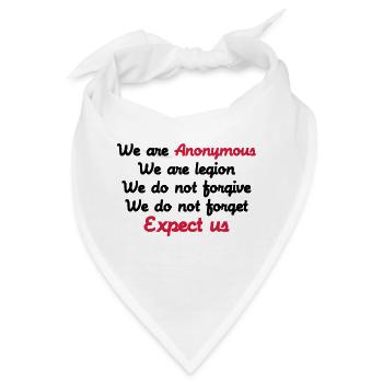 Anonymous - Bandana - Weiß - Vorne