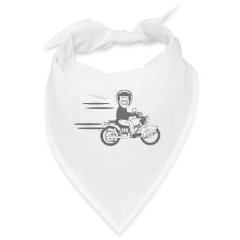 motorrad witzig - Bandana - Weiß - Vorne