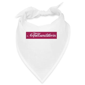 Notfallsanitäterin invertiert negativ Schild - Bandana - Weiß - Vorne