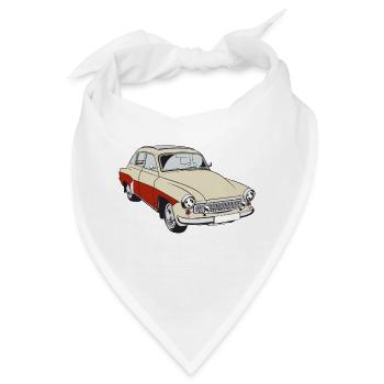 IFA Wartburg 311 rot - Bandana - Weiß - Vorne