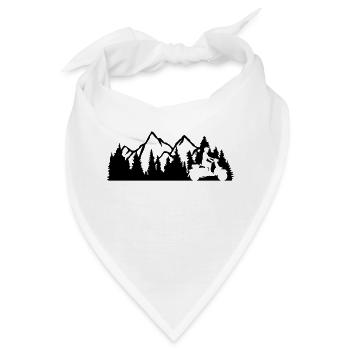 ausflug roller fahrer berge natur wildnis baeume w - Bandana - Weiß - Vorne
