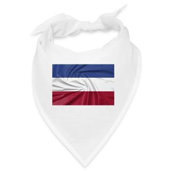 Niederländische Flagge auf dem Kopf, Bauernproteste - Bandana - Weiß - Vorne