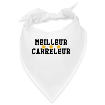 Fliesenleger / Bau / Fliesen / Maurer - Bandana - Weiß - Vorne