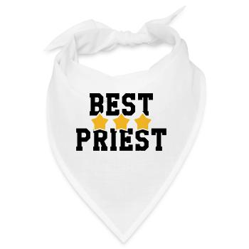 Pfarrer / Priester / Katholisch / Religion - Bandana - Weiß - Vorne