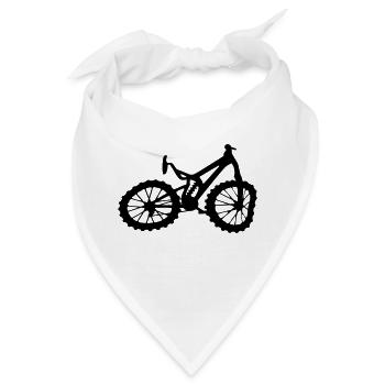 Mountainbike Fahrrad Crash Unfall Totalschaden - Bandana - Weiß - Vorne
