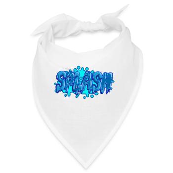 Splash Graffiti Schriftzug - Bandana - Weiß - Vorne