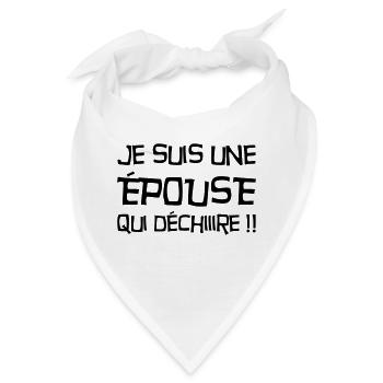 Ehe Hochzeit Liebe Paar Ehemann Frau Braut Love - Bandana - Weiß - Vorne