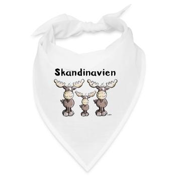Elche aus Skandinavien - Bandana - Weiß - Vorne