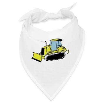 Planierraupe - Bandana - Weiß - Vorne