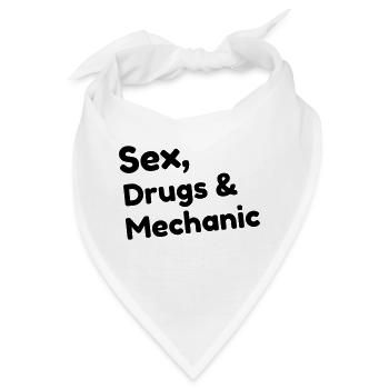 Mechanik / Mechaniker / Auto / Garage - Bandana - Weiß - Vorne