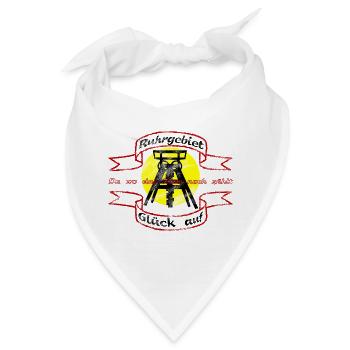 Ruhrgebiet Zeche Glück auf - Bandana - Weiß - Vorne
