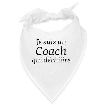 Coach / Coaching / Trainer / Sport - Bandana - Weiß - Vorne