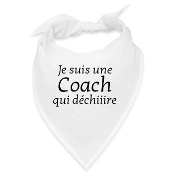 Coach / Coaching / Trainer / Sport - Bandana - Weiß - Vorne