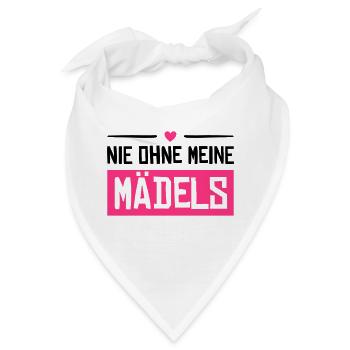 nie ohne meine mädels - Bandana - Weiß - Vorne