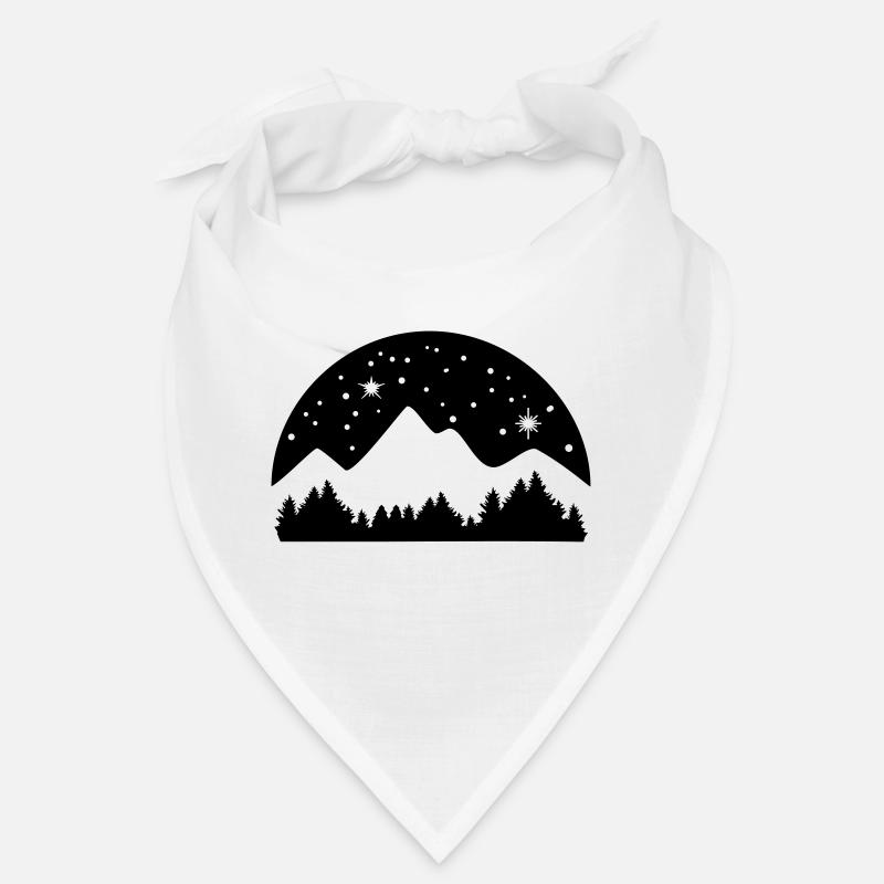 Wald, Berge und Sternenhimmel Bandana