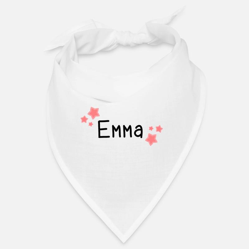 Name - Emma - Bandana - Weiß