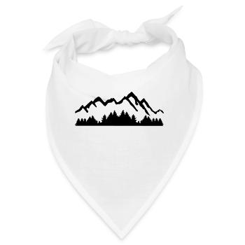 Berg und Wald - Bandana - Weiß - Vorne