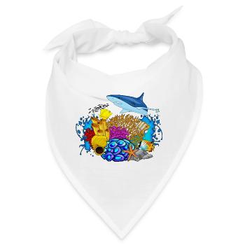 Tauchen - Tauchen Unterwasserwelt Meereslebewesen - Bandana - Weiß - Vorne