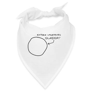 Extrem ungenaues Quadrat - Bandana - Weiß - Vorne