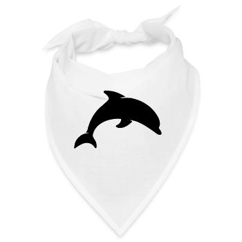 Delphin - Bandana - Weiß - Vorne