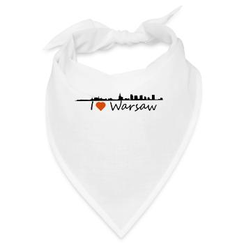 Ich liebe Warschau - Bandana - Weiß - Vorne