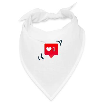 Instagram mit "Gefällt mir" - Bandana - Weiß - Vorne