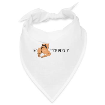 mASSterpiece Masterpiece pun sexy comic drawing - Bandana - Weiß - Vorne