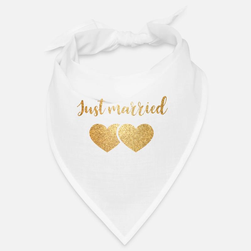 just married 2hearts Bandana