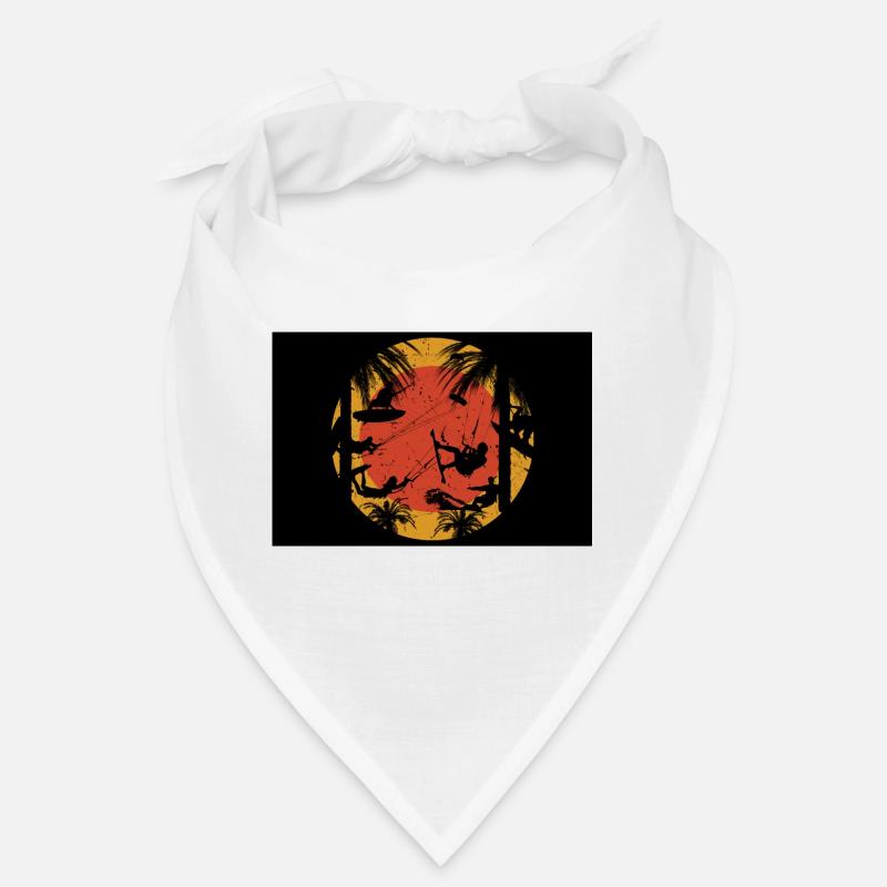 Logo de kitesurf au coucher du soleil Bandana