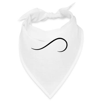 Schnörkel Dekor Element Geschwungene Linie - Bandana - Weiß - Vorne