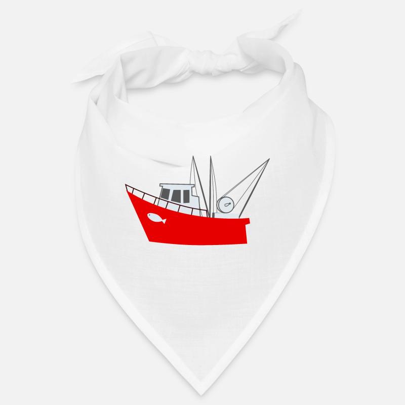 Fischerboot - Meer - Schiff - Bandana - Weiß