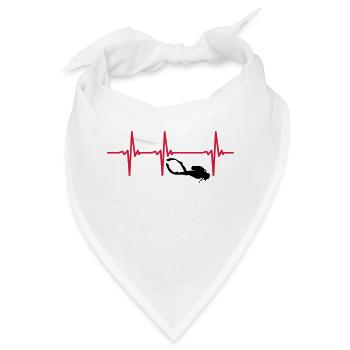 Herzschlag Tauchen mit Gerät - Gerätetauchen - Bandana - Weiß - Vorne