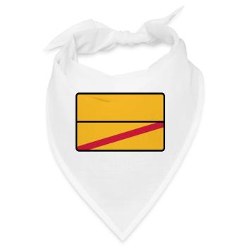 Ortsschild blanko - selbst ausfüllen! - Bandana - Weiß - Vorne