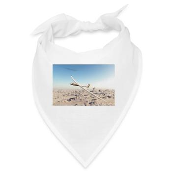 Segelflugzeug über den Wolken - Bandana - Weiß - Vorne