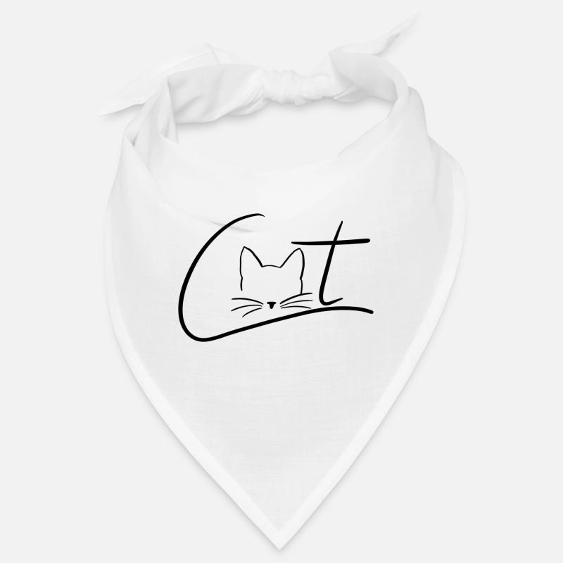 Logo de chat avec chat Bandana