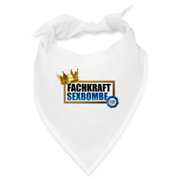 Fachkraft Sexbombe Tüv geprüft - Bandana - Weiß - Vorne