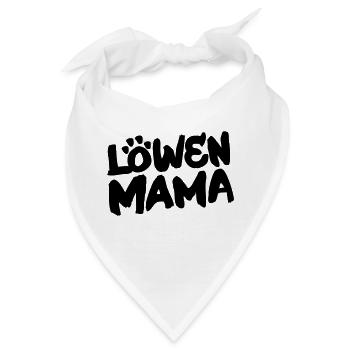 Stolze Löwenmama - Bandana - Weiß - Vorne