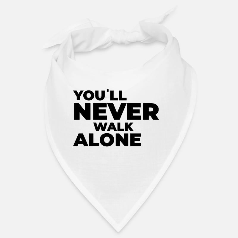 you´ll never walk alone - Print - Bandana - Weiß