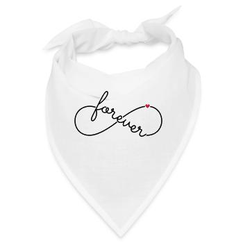 Unendlichkeit Symbol Infinity für immer - Bandana - Weiß - Vorne