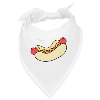 Hot Dog - Bandana - Weiß - Vorne