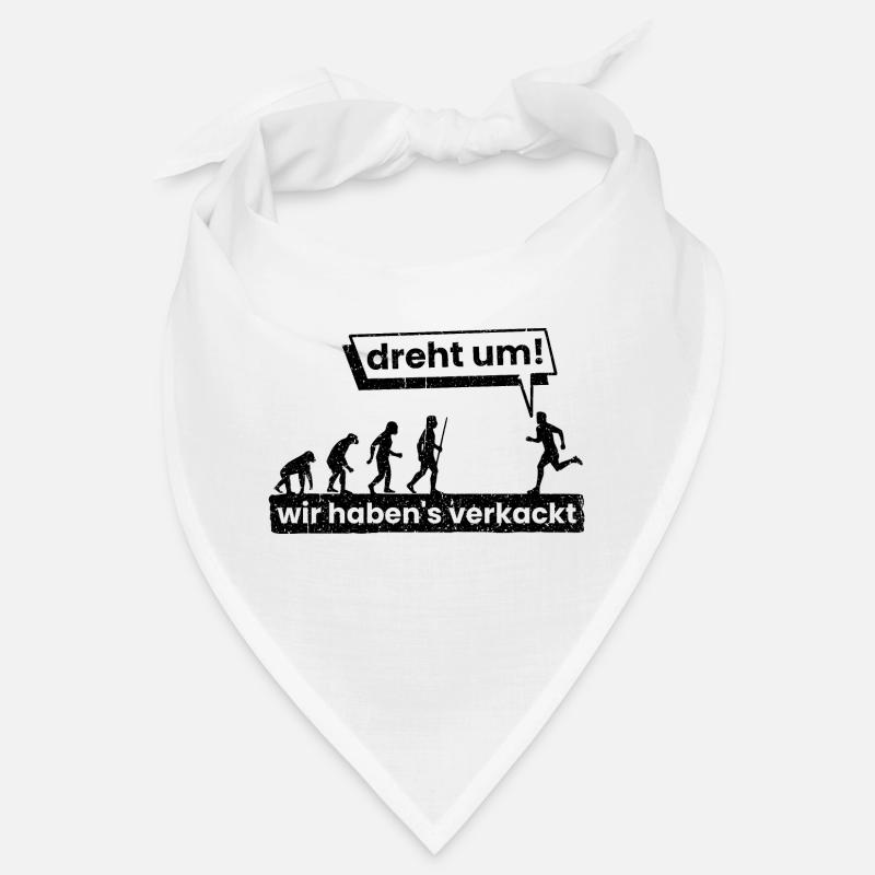 Evolution Menscheit Klima 2020 Kacken Verkackt Fun Bandana