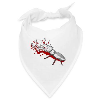 roter Drachen - Bandana - Weiß - Vorne