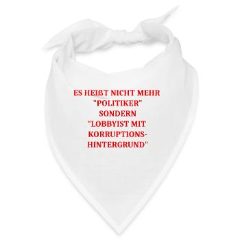Politiker - Bandana - Weiß - Vorne