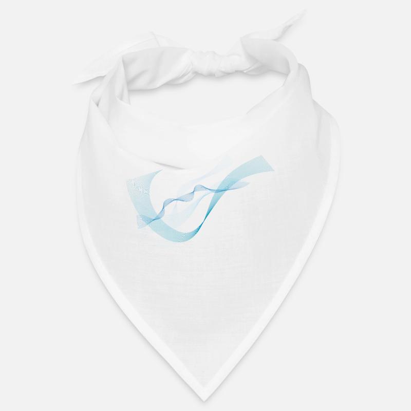 blaue Welle - Bandana - Weiß