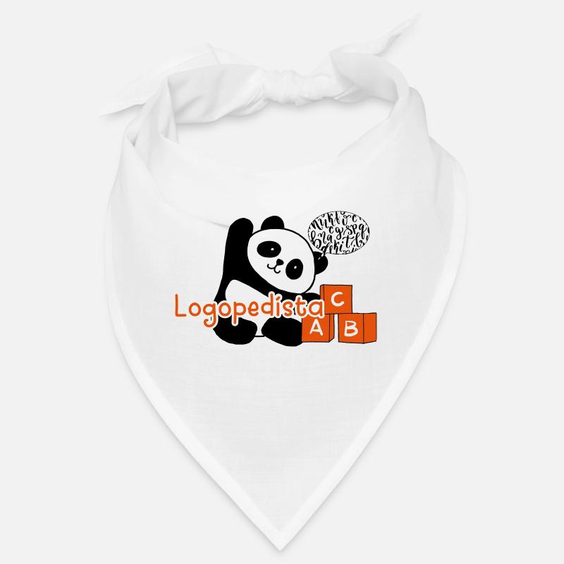 Logopäde Panda - Bandana - Weiß