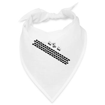 Reifenspuren 4x4 - Bandana - Weiß - Vorne